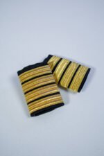 Eppaulettes 4 stripe gold& black - Imagen 2